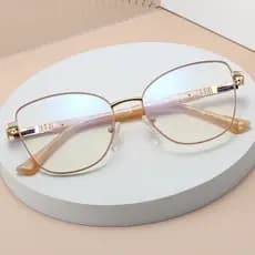VisãoPerfeita óculos feminina óculos anti luz azul sem grau Óculos Metal oculos anti luz azul óculos com corrente