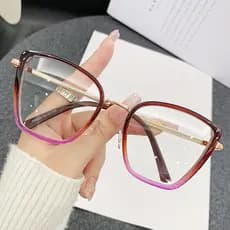 VisãoPerfeita óculos feminino armação original óculos feminino quadrado grande oculos de descanso femenino Óculos Metal