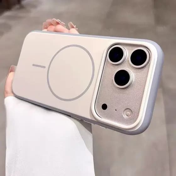 Capa de carregamento sem fio com ímã, compatível com iPhone 17 / 16 Pro Max, em silicone macio TPU à prova de choques
