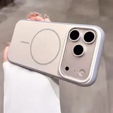 Capa de carregamento sem fio com ímã, compatível com iPhone 17 / 16 Pro Max, em silicone macio TPU à prova de choques