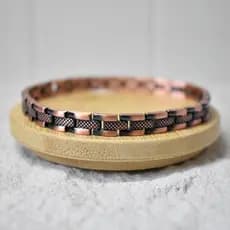 Pulseira de cobre masculina retrô, equipada com corrente de terapia magnética forte YZWP