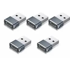 KIT 5 Adaptadores USB Macho para TIPO-C Fêmea Conversor
