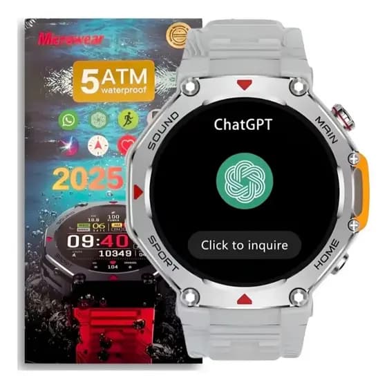 Relógio Smartwatch Microwear Gps 5atm  Esportivo Ma31 Masculino Redondo