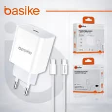 Carregador Turbo 30W Tipo-C Basike + Cabo USB-C Rápido  Compatível com Motorola,Realme ,iphone 15, Samsung, Xiaomi outro