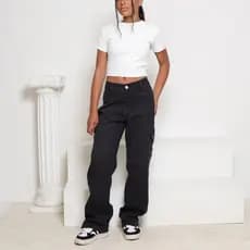 Calça Cargo Juvenil Feminina com Bolsos Laterais