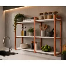 Prateleira Nicho Cozinha Sala Quarto Tripla Cor Cobre