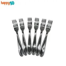 Kit C/ 6 Garfos Talher Aço Inox Para Restaurante, Casa, Bar, Hotel