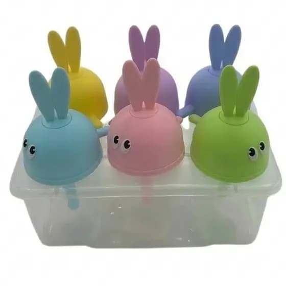 Forma Picolé Infantil Bichinhos BPA Free - Kit 6 Sorvetes