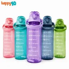 Garrafa de Água 2 Litros Motivacional com Canudo e Suporte de Celular para Academia FItness