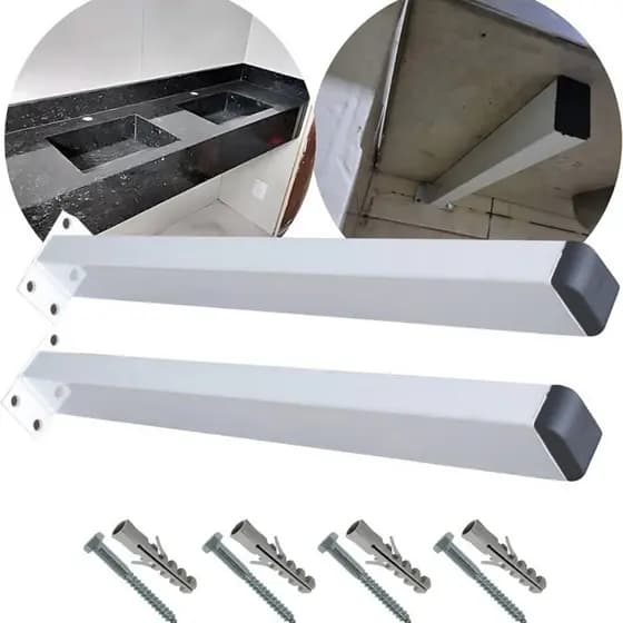 Suporte para Pia de Parafusar 30 e 40 cm Grapa Bancada Granito com Kit de Parafusos e Buchas