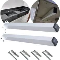 Suporte para Pia de Parafusar 30 e 40 cm Grapa Bancada Granito com Kit de Parafusos e Buchas