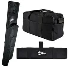 Porta Varas 65cm Pescaria + Bolsa Porta Anzol Iscas + Bolsa de Pesca Resistente com Alça Kit Oferta