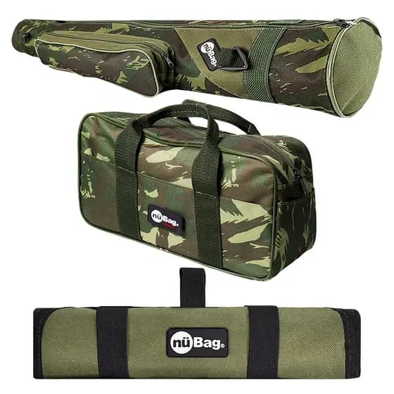Kit de Bolsas Para Pescaria Organizar Itens de Pesca Capa Porta Varas 80cm Porta Anzol Isca Molinete