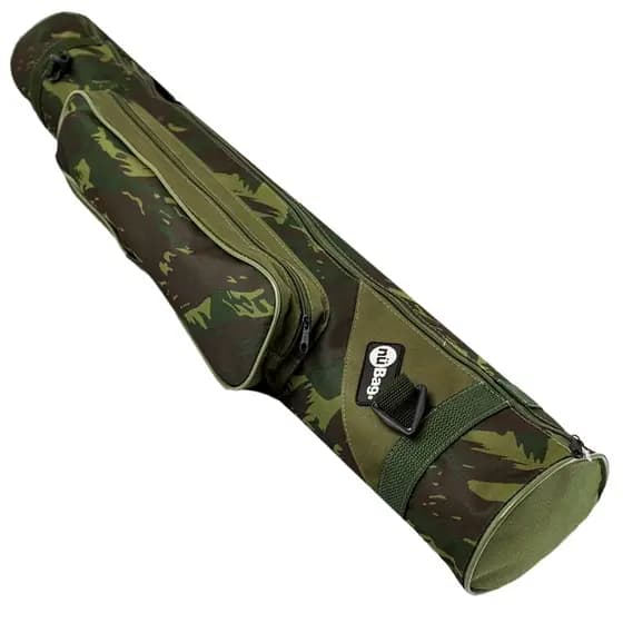 Bolsa Camuflada Porta Varas Pesca Com Alça e Bolso Resistente Praticidade Pescaria Organizador