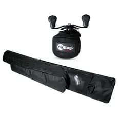 Porta Varas Com Bolso E Protetor De Carretilha Neoprene Kit Organização De Pescaria Resistente