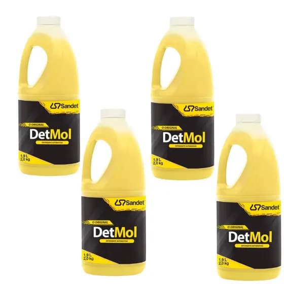 kit 4 Shampoo 1,9 Detmol Automotivo Limpeza Pesada Off Road