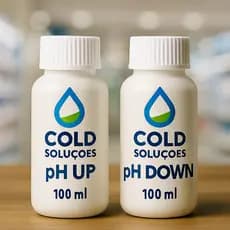 Regulador de pH Up ou pH Down Cold Soluções Alta Concentração Hidroponia, Solo e Aquários 100ml |Kit