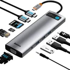 Baseus USB C Hub Tipo A 4K HDMI PD USB3.0 RJ45 Estação Do Adaptador Para MacBook Pro Air Laptop