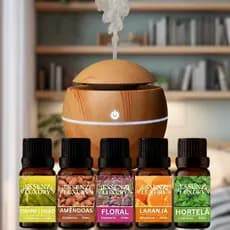 KIT 5 ESSÊNCIAS 20ML + UMIDIFICADOR COGU CLARO | AROMAS PARA CASA | PERFUME AMBIENTE