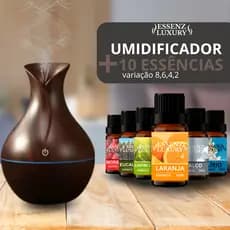 KIT 10/8/6/4/2 ESSÊNCIAS 20ML + UMIDIFICADOR VASO ESCURO | AROMAS PARA CASA | PERFUME AMBIENTE