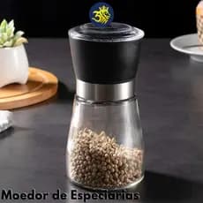 Moedor de Especiarias Sal Pimenta Temperos Vidro Inox Cerâmica Elegante Premium Cozinha