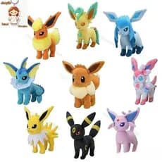 16-21 cm Brinco de Pelúcia Pokémon Eevee 20 Kawaii Sylveon Flareon Jolteon Guarda-chuva Vaporeon I
