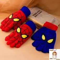 Luvas Infantis Quentes De Outono E Inverno Homem-Aranha Com Desenho