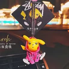 Boneco de Desenho Animado Pokémon Pikachu, Pingente de Espelho Retrovisor Interno, Ornamento de Carro, Aromaterapia, Alt