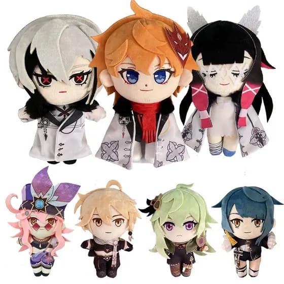 Boneco de Pelúcia Genshin Impact Cyno Dori de 20 cm, Brinquedo de Pelúcia Anime Tartaglia Collei Aether Pants V