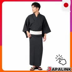 SAKIKU-EN Yukata Masculino 4 Peças Pronto Para Usar - Yukata, Geta, Obi e Koshimaki para Homens