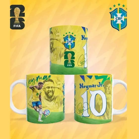 Caneca Personalizada Craques da Copa do Mundo 2026
