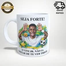 Caneca Meme O Vini Jr. Não Ia Gostar De Te Ver Triste Futebol Engraçada Presente