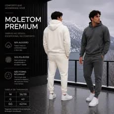 Kit 2 Conjuntos Masculino Moletom Premium Flanelado Quentinho