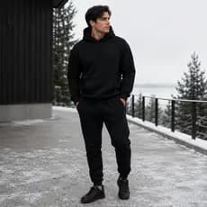 Conjunto Moletom Masculino Casual Premium Capuz e Calça Jogger Conforto e Estilo