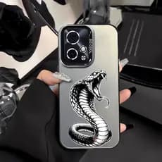 Anti-impacto silicone Capinha capa Fosco Cobra rei para Redmi 10C 12C 13C 14C Poco X5 X6 x7 Pro Note 11 12 13 14