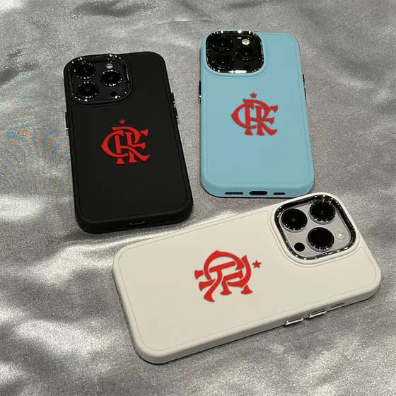 Capinha Capa silicone Anti-impacto Marco Flamengo para iPhone 11 12 13 14 15 16 17 Pro MAX X XR XS MAX Plus CASE