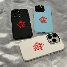 Capinha Capa silicone Anti-impacto Marco Flamengo para iPhone 11 12 13 14 15 16 17 Pro MAX X XR XS MAX Plus CASE