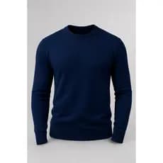 Blusa Masculina Lisa de Frio Suéter de Tricot Inverno Gola Redonda Básica Tam. M G GG