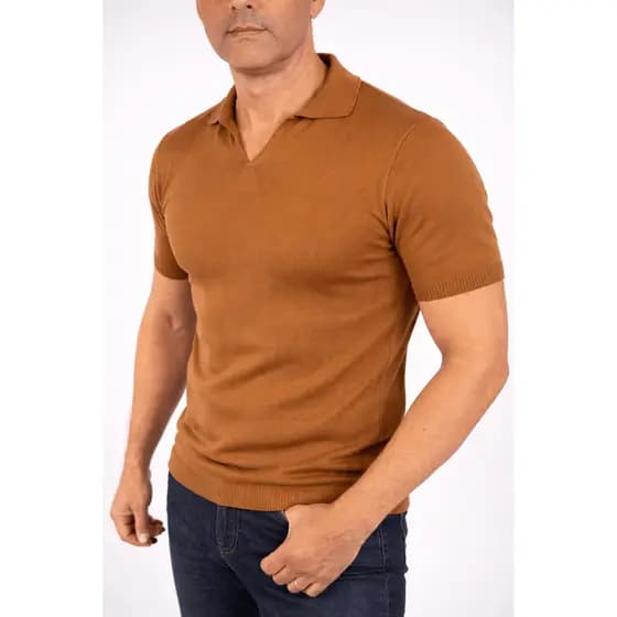 Camisa Gola Polo Masculina em Tricot Tendência Verão 2026 Old Money Elegante  Dia dos Pais
