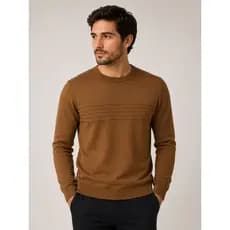 Blusa Manga Longa Masculina Suéter Basico Inverno Gola Redonda Estilo Old Money 2026