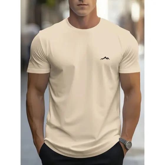 Camiseta Masculina Fio 30.1 Camisa 100% Algodão Slim Oferta montanha