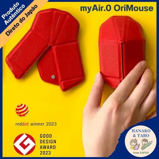 [myAir.0] "OriMouse" Mouse Sem Fio Dobrável Conexão Bluetooth Portátil Ultrafino Leve Silencioso Recarregável Tipo-C【Direto do Japão】