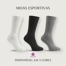Kit 12  Pares de Meias Masculina algodão cano longo