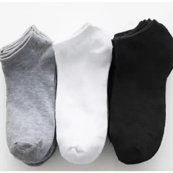 Kit 24 Pares Meias Soquete Masculina Algodão Confortável