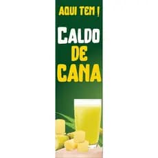 Banner Lona Caldo de Cana 100x30cm Pastelarias e Lanchonetes (Arte Pronta)