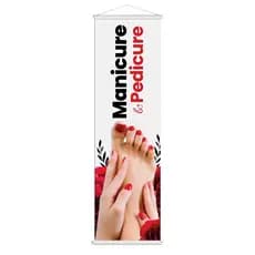 Banner Lona Manicure e Pedicure 100x30cm Salão Beleza e Esmalterias (Arte Pronta)