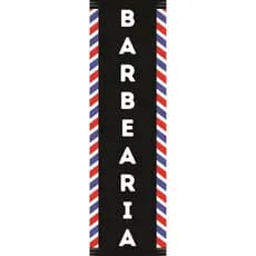 Banner Lona Barbearia 100x30cm (Arte Pronta) Salões masculinos I Estúdios de corte e barba
