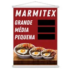 Banner Lona Marmitex G M e P 80x60cm Marmitex Restaurante