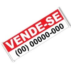 Faixa Lona - Aluga-se Ou Vende-se Com Telefone e Texto Personalizado para sua Casa, Prédio Terreno
