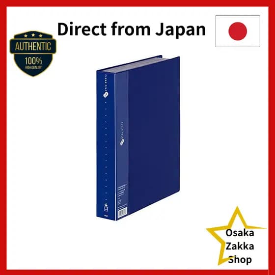 Plus Arquivo Transparente Super Economia A4 Vertical 80 Bolsos 88-451 Azul Marinho